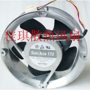 Sanyo 109E1724T5H12 24V 0.58A 3wires Cooling Fan